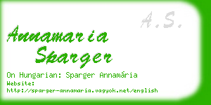 annamaria sparger business card